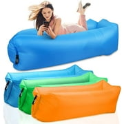 Inflatable Lounger Air Sofa -Portable,Waterproof Anti-Air Leaking Design,Inflatable Beach Chair for Camping, Hiking,Seaside - Ideal Inflatable Couch for Pool and Festivals